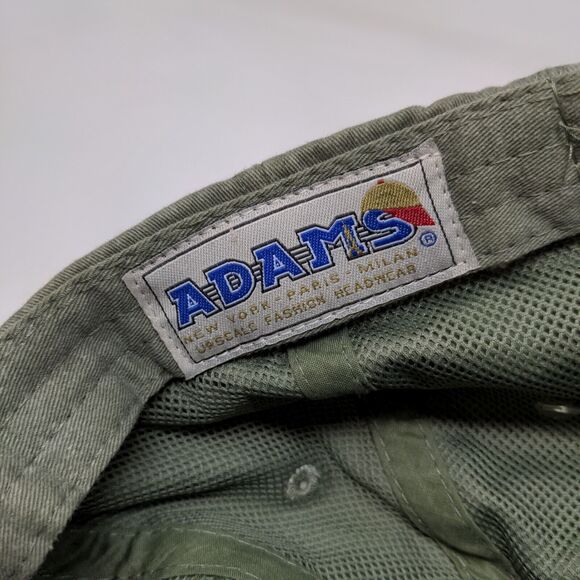Adams Men's Slideback Hat Green Adjustable Graphic ADK Logo Cheese.com W/Tags - Picture 13 of 13